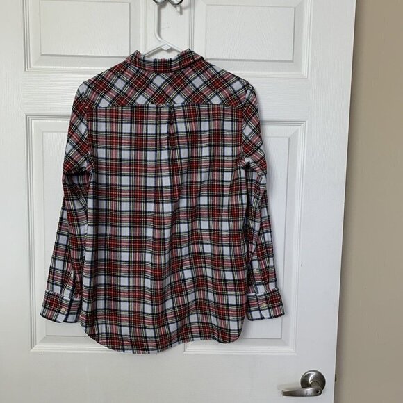 J. Crew Women's Classic Fit Multicolor Flannel Shirt Size 2 Style BD538 - Picture 6 of 13